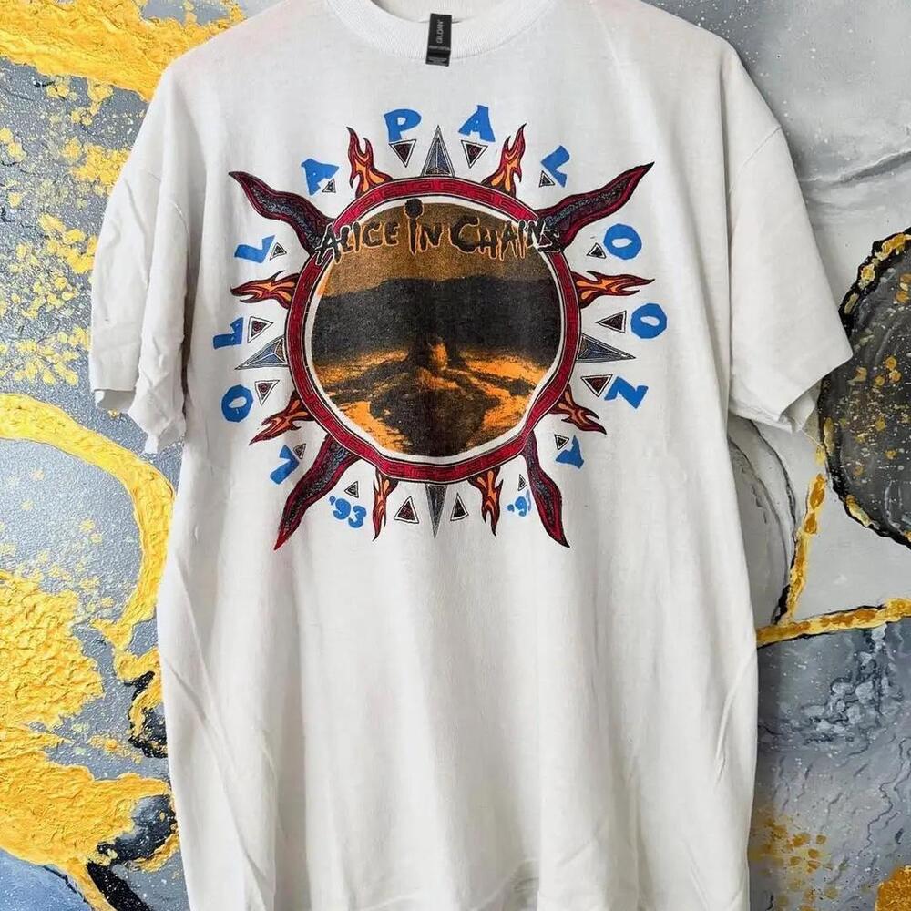 Alice In Chains 1996 Palooza Festival White T-Shirt